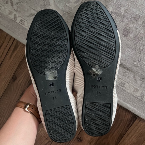 Rothy’s Square Cap Toe Flats in Tuxedo 7.5 - Picture 4 of 5